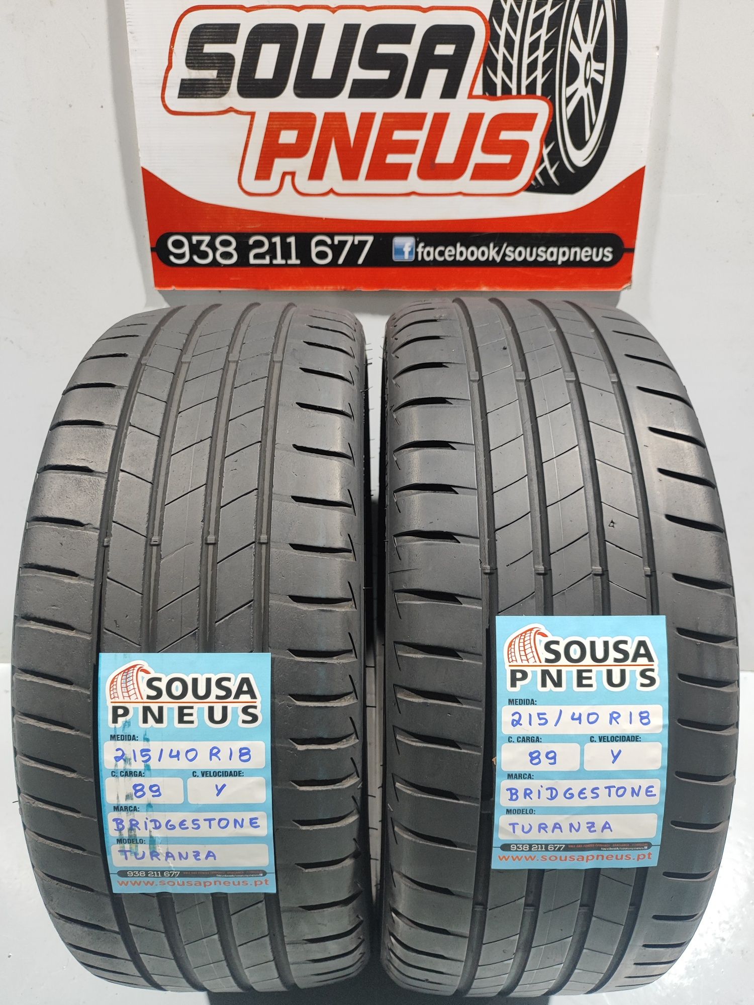 2 pneus semi novos 215-40R18 Bridgestone - Oferta dos Portes