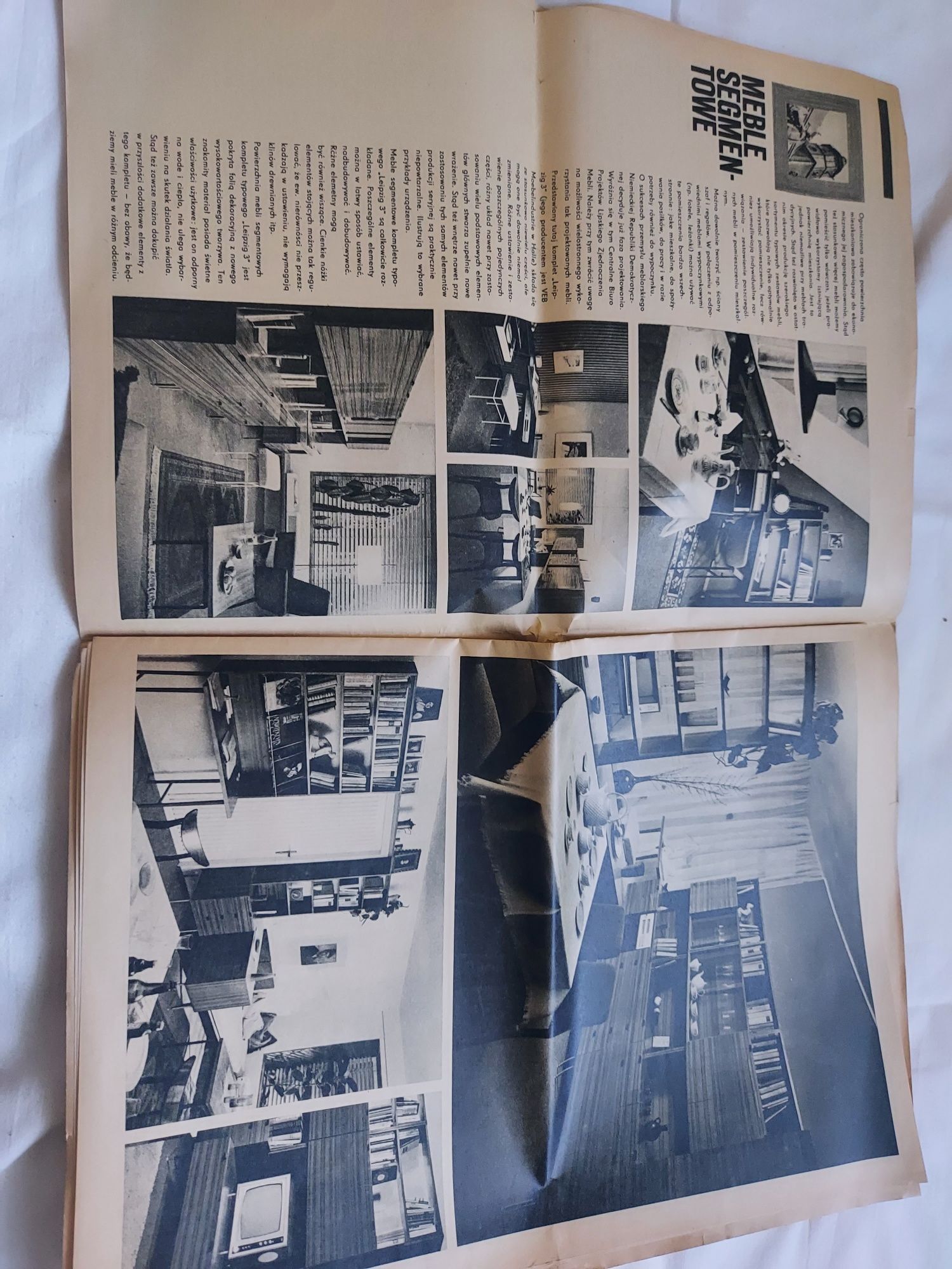 Mieszkać nowocześnie i wygodnie wystawa mebli NRD stara gazeta