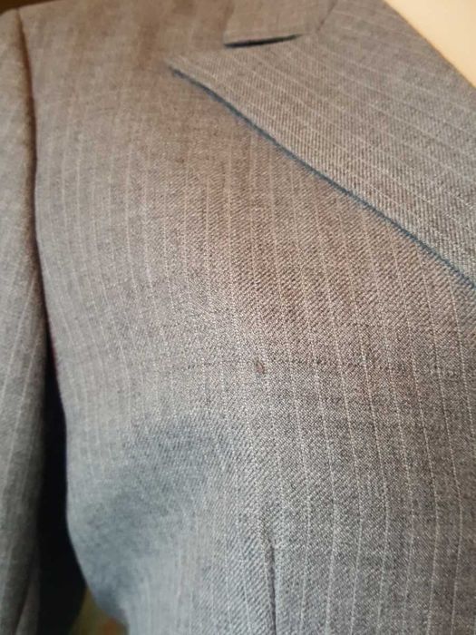 Garsonka 4 częściowa szara w drobne prążki