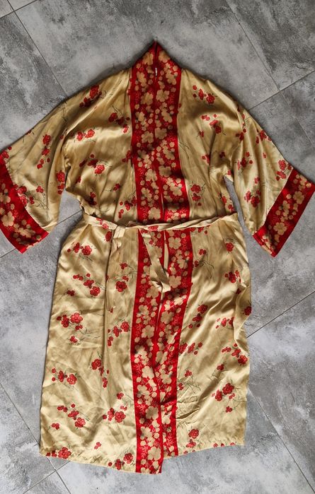 Szlafrok 100% silk jedwab czysty S M