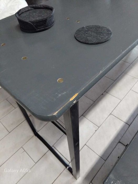 stół z ławkami na 8-10 osób antracyt drewniany