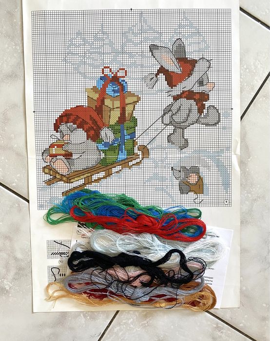 Залишки набору для вишивання Riolis, зимовий набір для вишивання