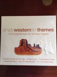 4 Cd de música de filmes western embalagem selada