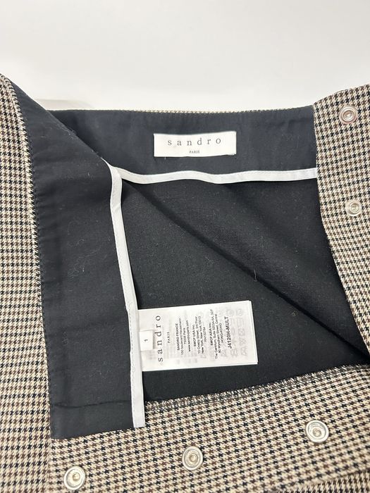 Sandro оригінал спідниця міні, принт гусяча лапка