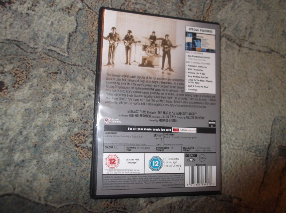 2DVD The Beatles ‎– A Hard Day's Night - 2 Disc Collector's Edition.