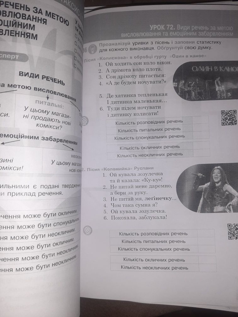 Підручник Українська мова 5 клас  ОНАТІЙ,ТКАЧУК чорно-білий друк