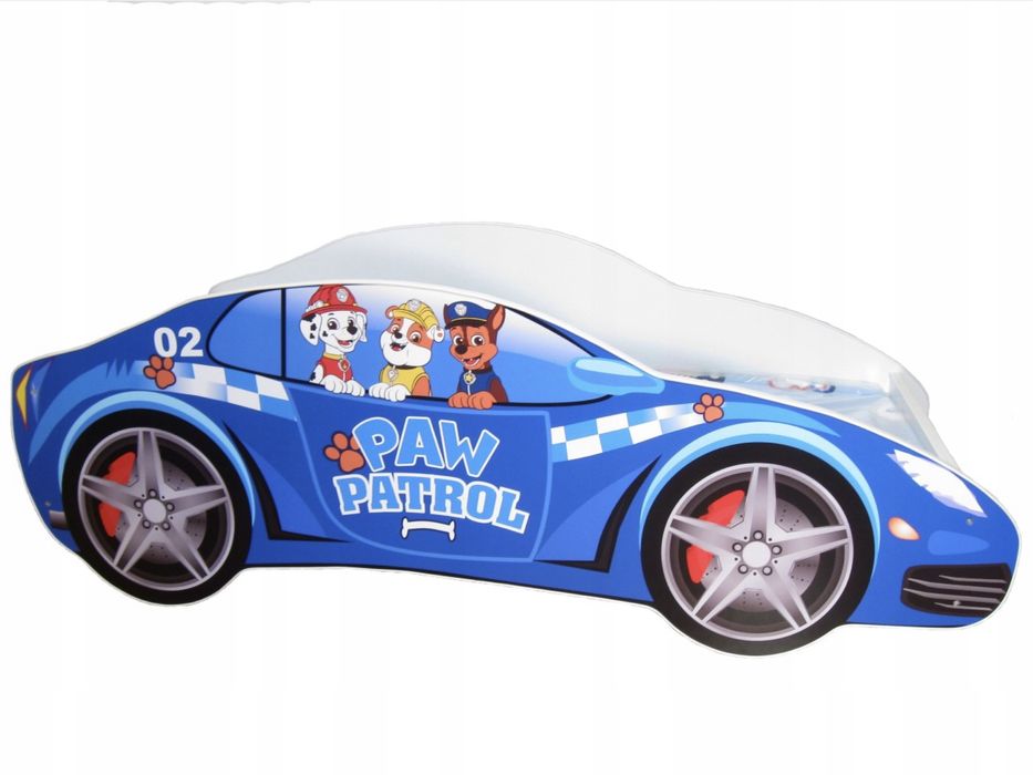 Łóżko dziecięce Psi patrol auto dla chłopca 70x140