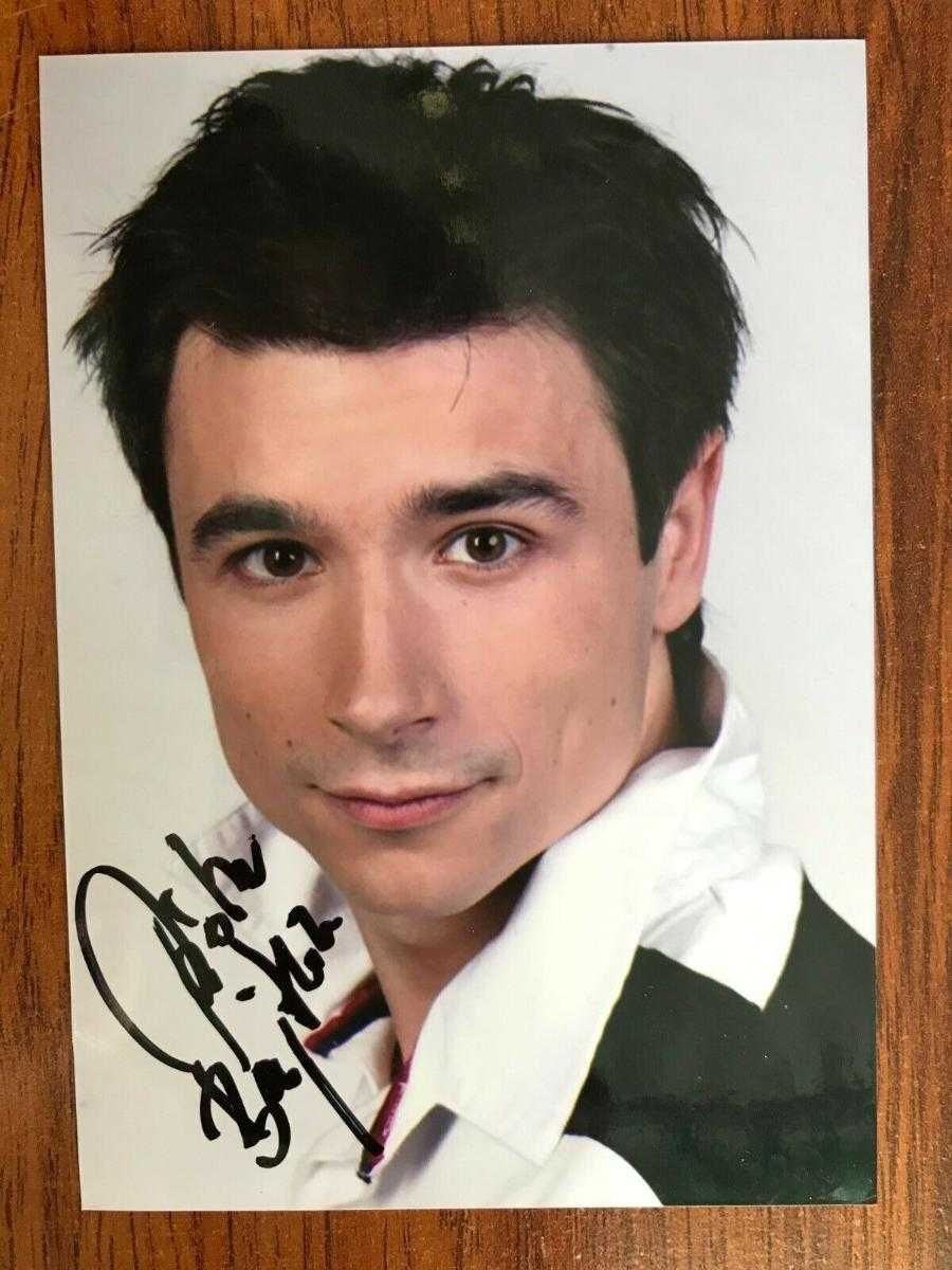 Aktor Piotr Bajtlik, zdjęcie z autografem 10x15
