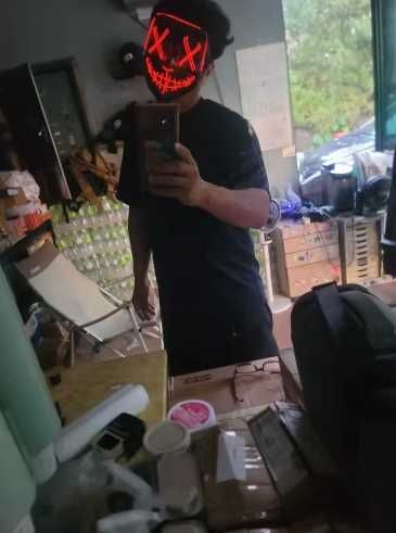 Máscara Halloween brilhante led