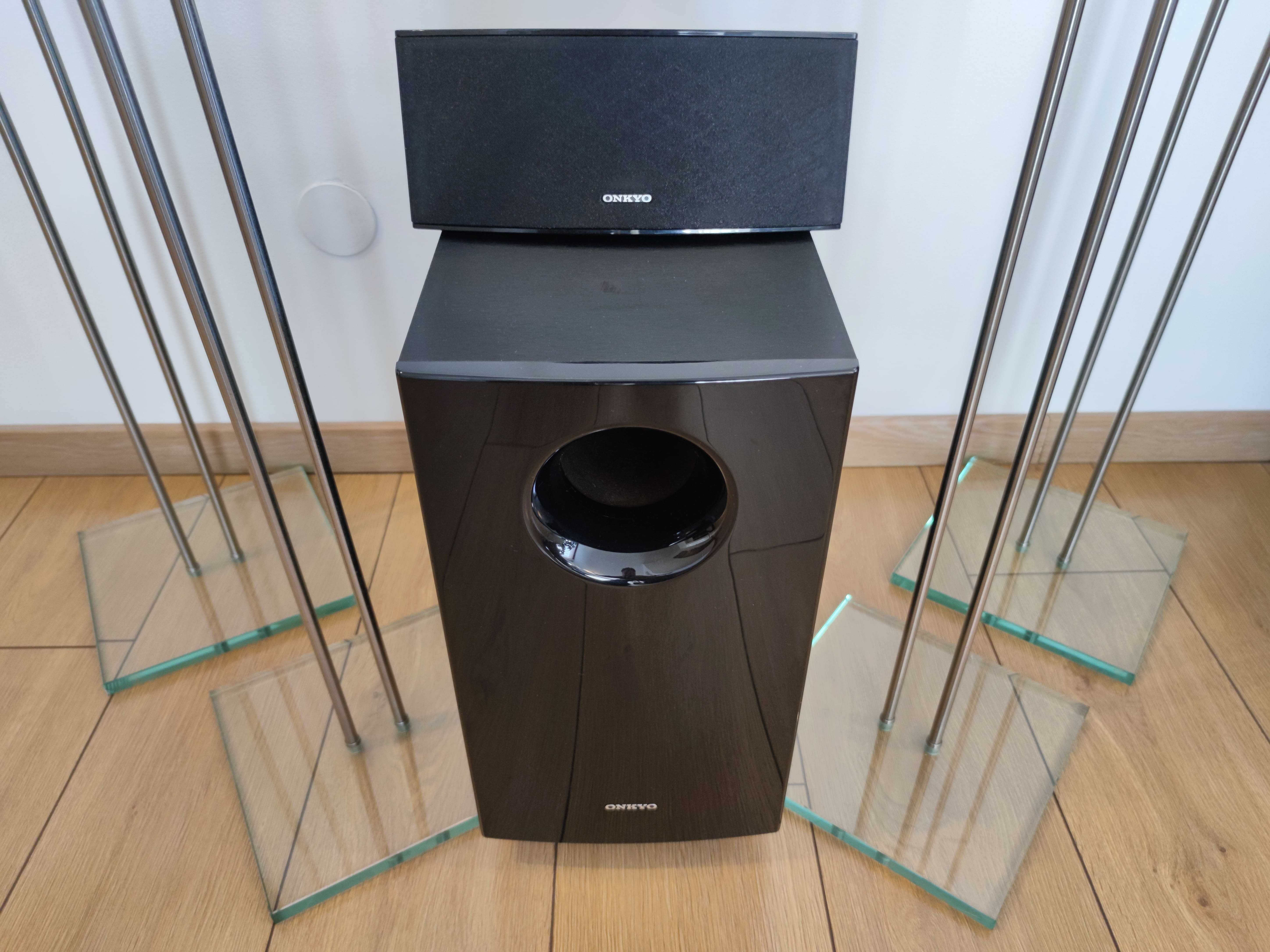 ZESTAW GŁOŚNIKÓW 5.1 ONKYO do kina domowego + stojaki
