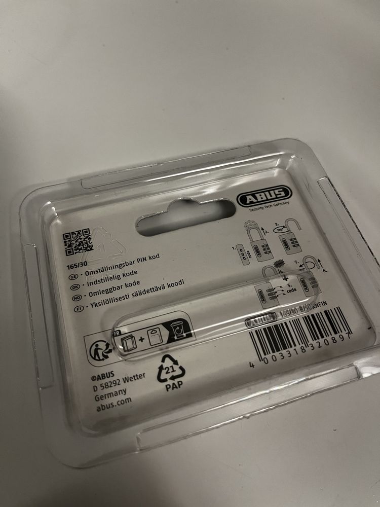 Kłódka ABUS na kod , pin