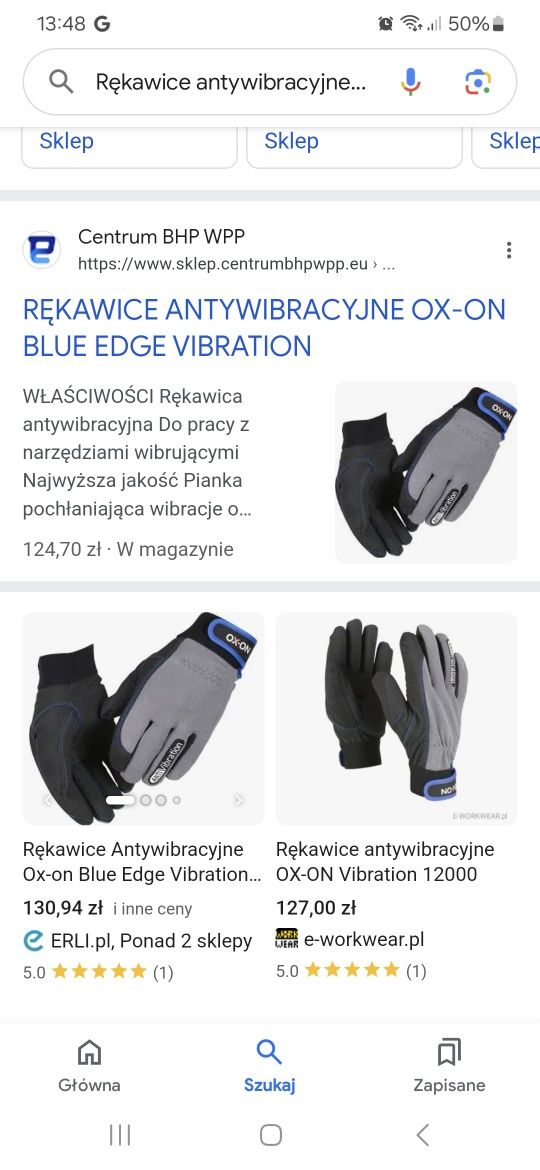 Rękawice robocze antywibracyjne OX-ON r.10