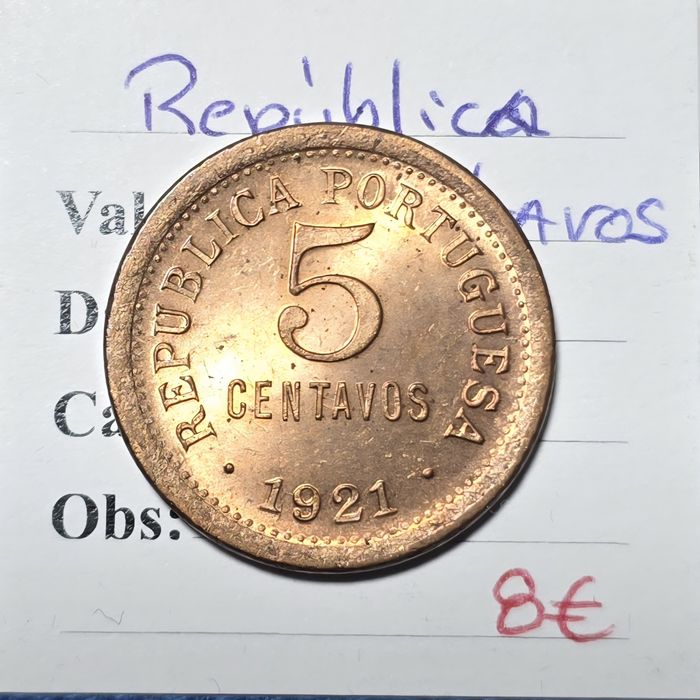 5 centavos 1921 soberba