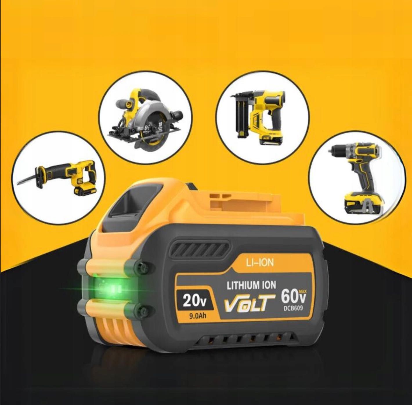 AKUMULATOR Bateria Mocna Zamiennik DO DEWALT 20V 6Ah + ładowarka