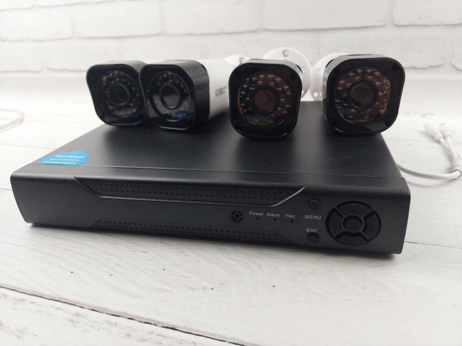 Система видеонаблюдения на 4 камеры с видеорегистратором проводной