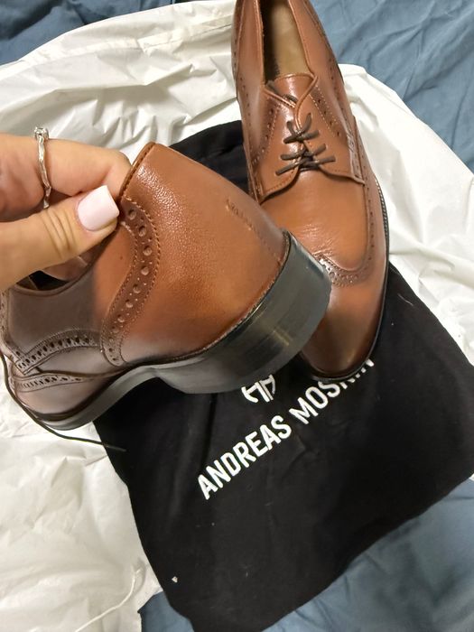 Туфлі чоловічі Оксфорди коричневі 43р Andreas Moskin