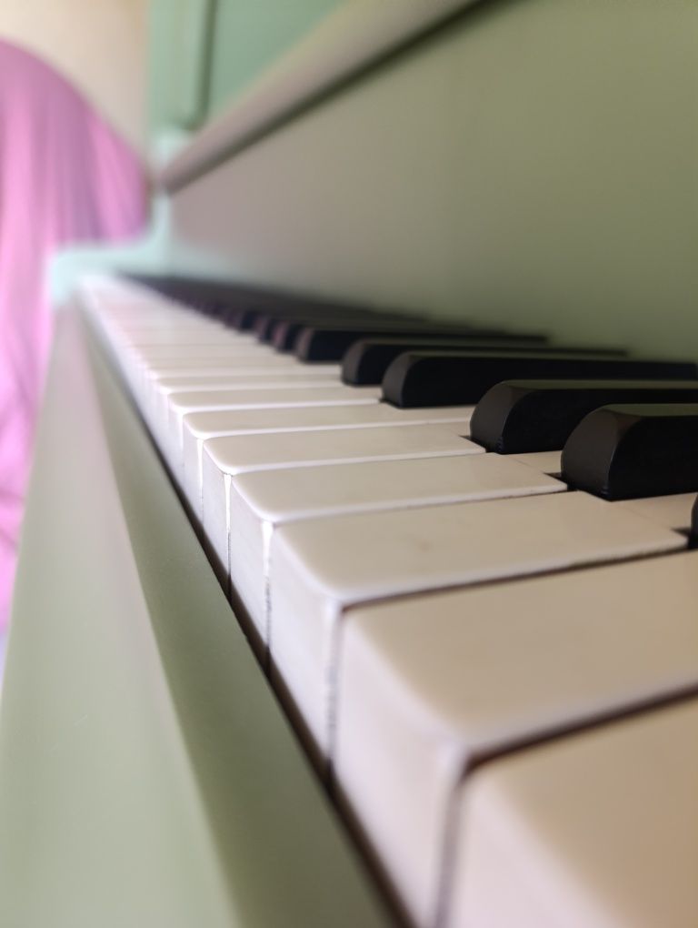 Fortepian marki Bosendorfer - piękny zielony kolor
