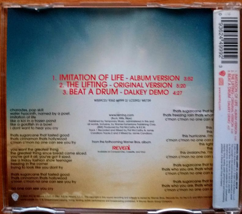 CDs R.E.M. Imitation of Life 2001r