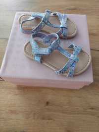 Liliowe sandały buty zapinane dla dziewczynki f&f 24