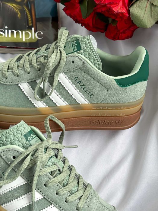 Кросівки Adidas Gazelle Bold Olive premium