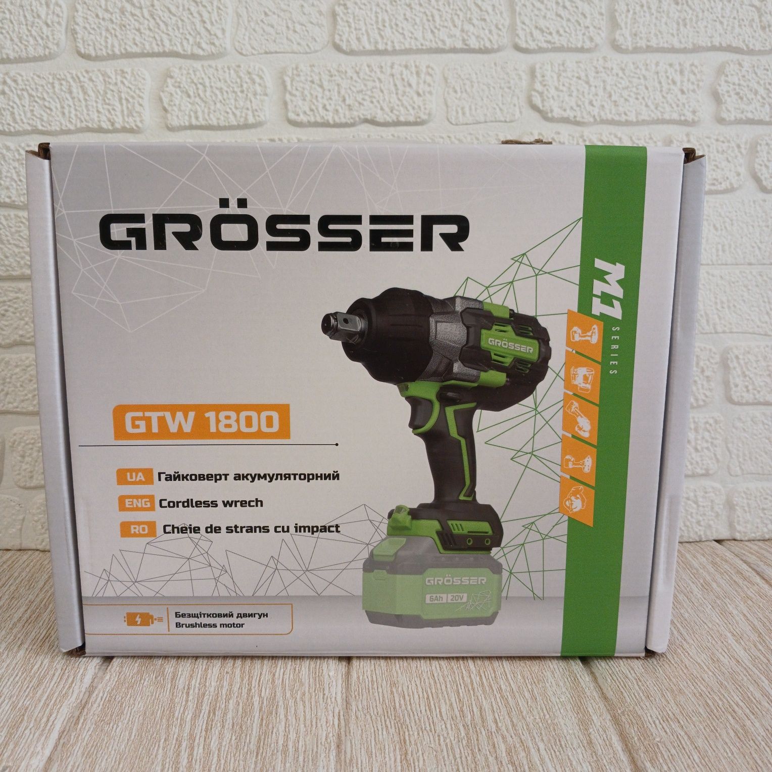 Акумуляторний гайковерт grosser gtw1800