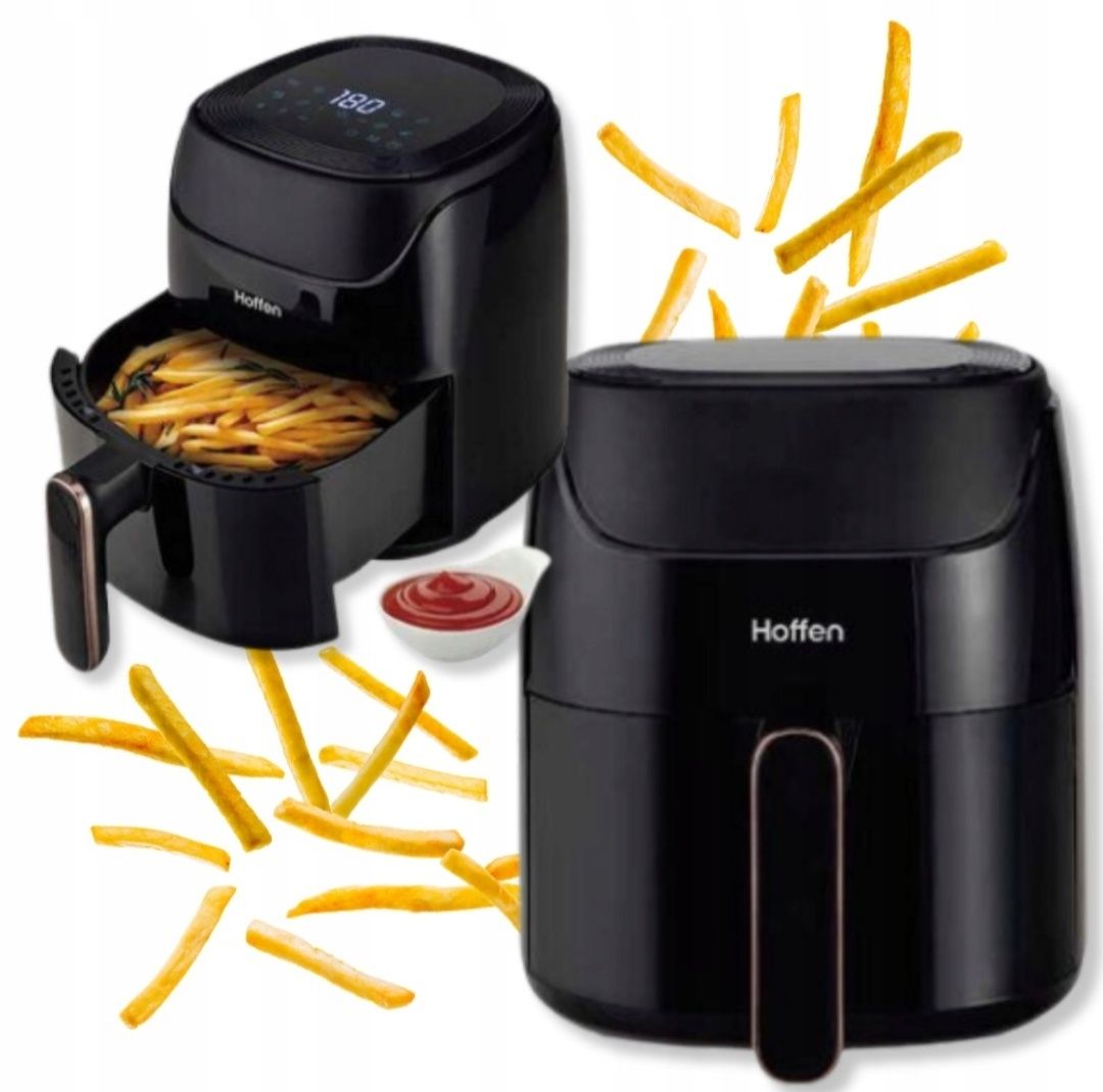 Frytkownica beztłuszczowa Hoffen 1400W 3,8l Czarna Air Fryer