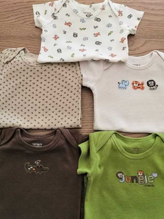 Carter's Body niemowlęce 5 sztuk,pojemnik Huggies na chusteczki gratis