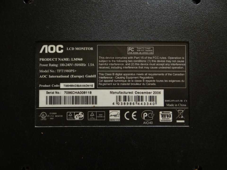 Монитор 19 AOC LM960