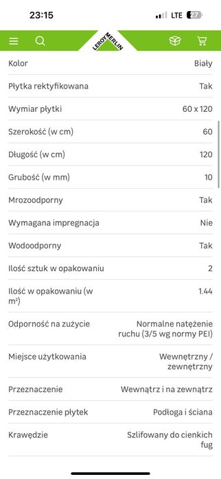 Grisal white Płytki gresowe retryfikowane 60x120 marmur