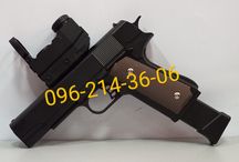 Автоматический Детский пистолет Colt M1911 black аккумулятор пульки