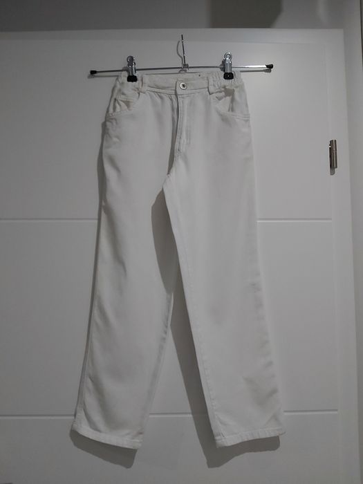 Przepiękne Białe spodnie 128 cm. Jak NOWE