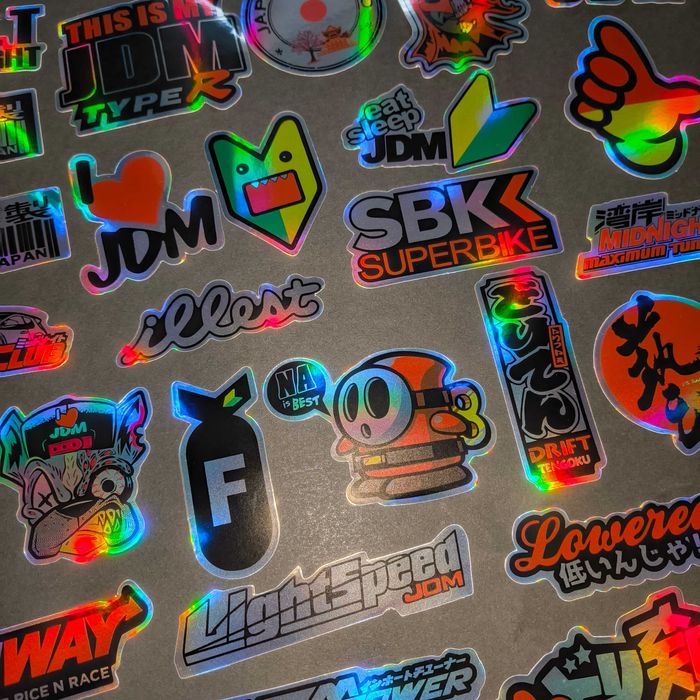 40 Autocolantes Stickers Motard Brilhantes