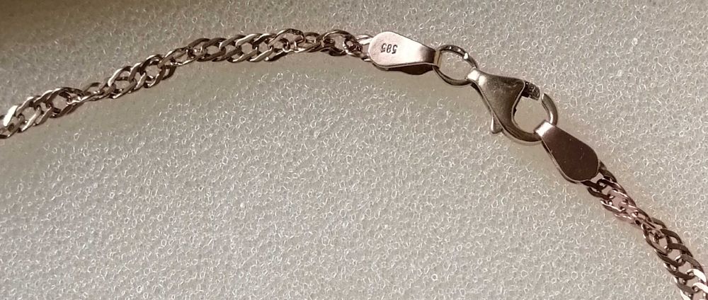 Złota 585 14ct 1,8 Gr bransoletka singapur złoto żółte