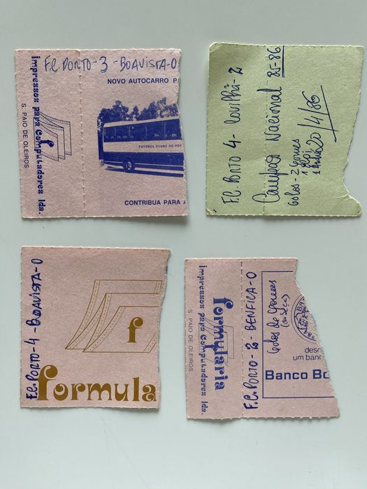 Bilhetes FC Porto , Benfica - Sporting - Boavista 1983