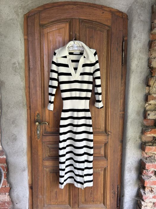 Adoore klänning sukienka w paski dzianinowa S/M