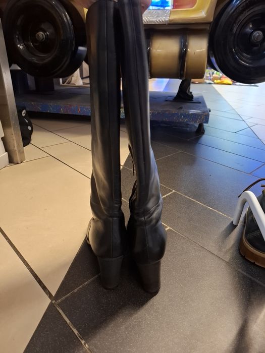 Kozaki skórzane czarne Ryłko 37