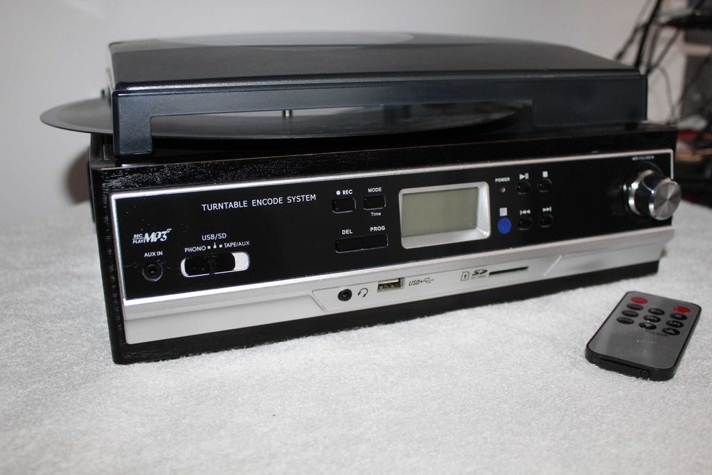 MAGINON Gramofon z wbudowanymi głośnikami USB AUX SD MP3 pilot Wysyłka