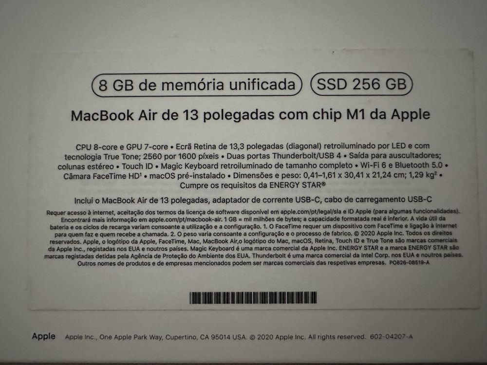 MacBook Air 13’’ 2020 M1