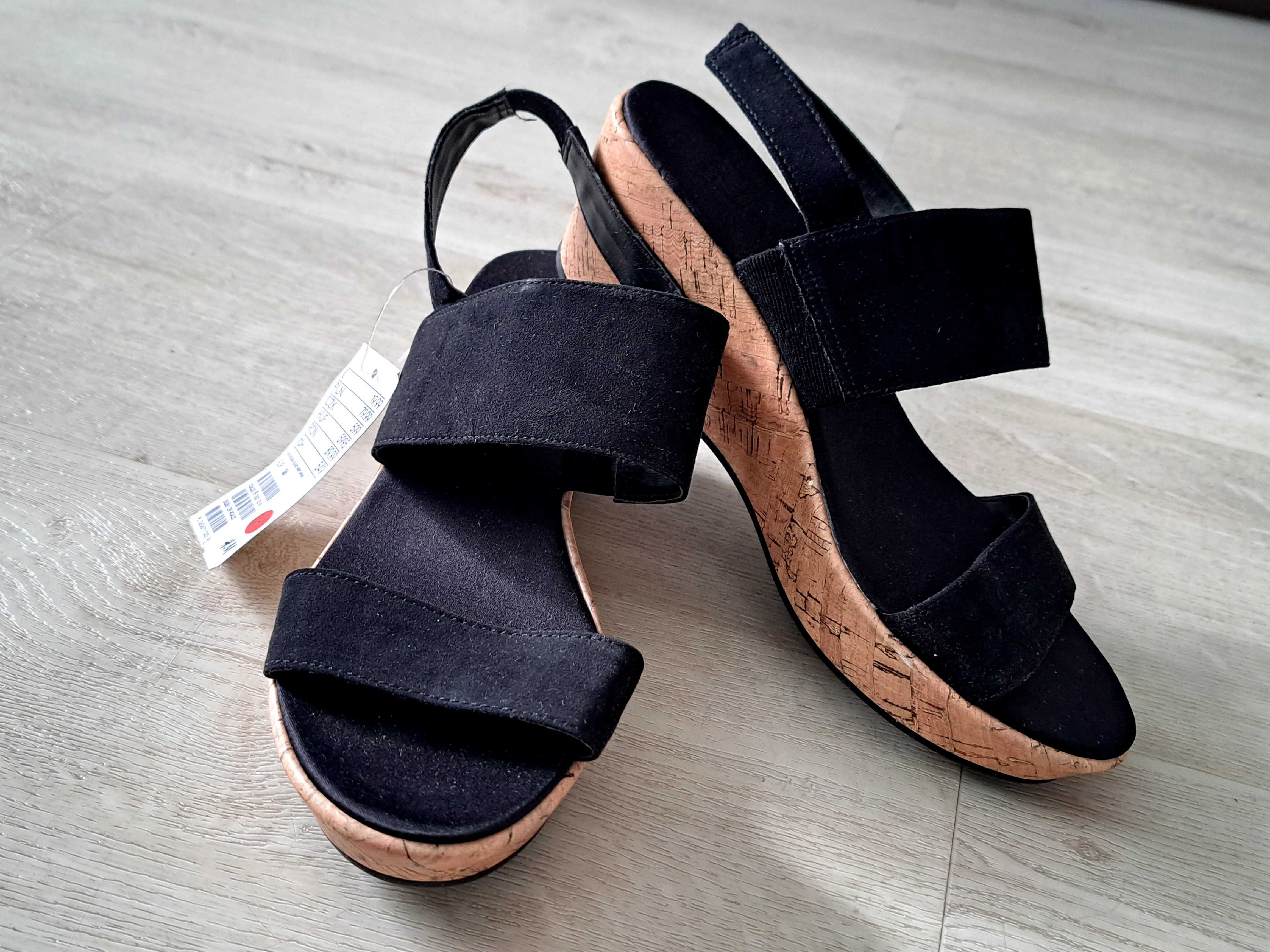 Buty na koturnie  letnie nowe H&M 36