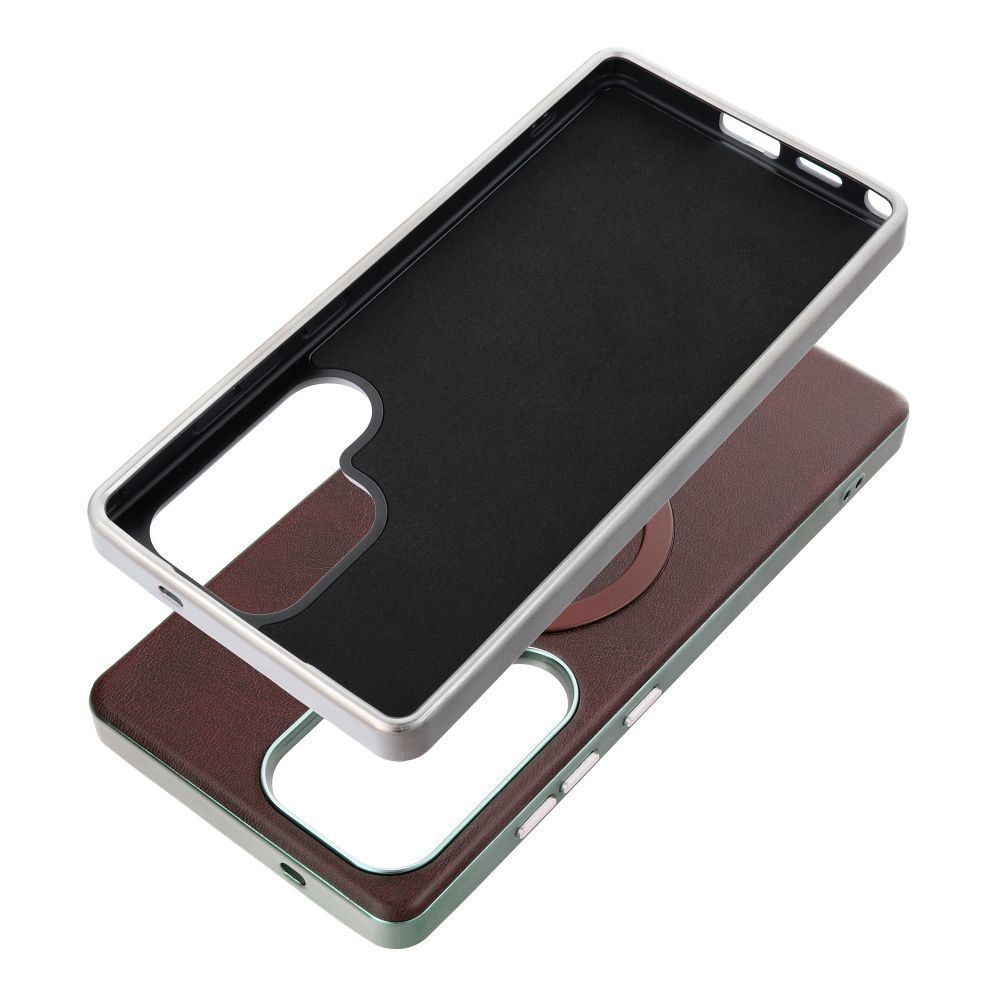 Futerał Gentleman MAG COVER MagSafe do SAMSUNG S25 PLUS brązowy