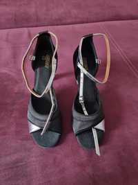 Buty taneczne Papilio, latino, czarne, srebrne