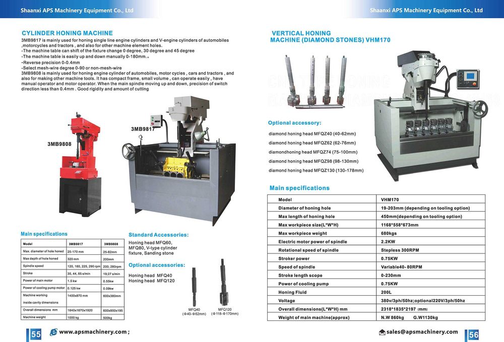 Honownica pionowa do cylindrów
