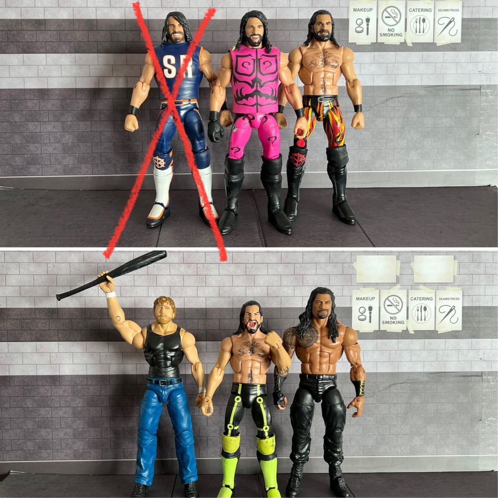 Figuras WWE Elite e AEW RARAS