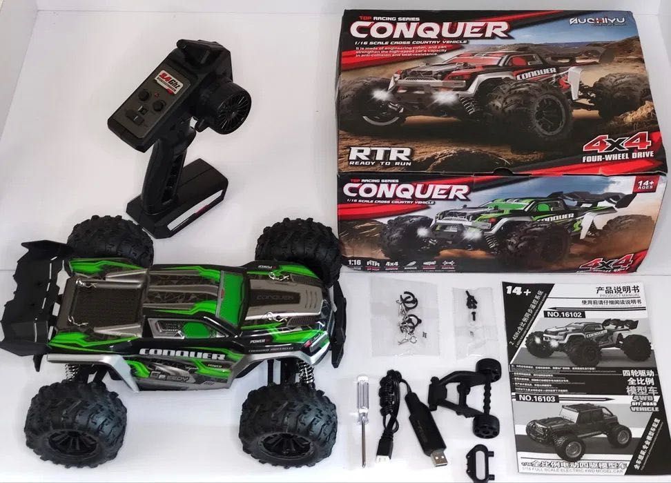 Радіокерована машина Conquer RC WL Toys монстр-трак 4х4 38км/год 1/16