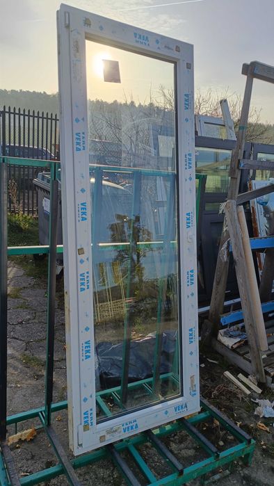 Nowe okno VEKA balkonowe. Białe. 84,5 x 228 cm OKAZJA! Wyprzedaż -50%!