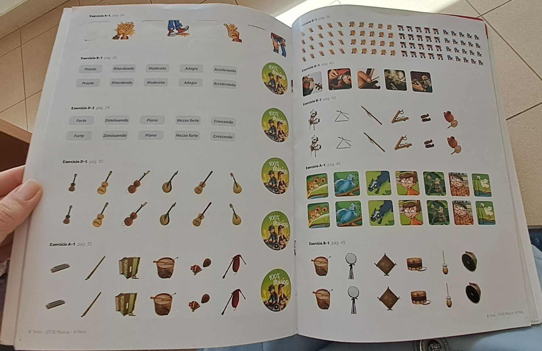 Livro de fichas Caderno de atividades 100% Música 6º ano