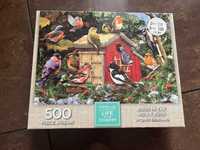 Puzzle WH Smith Birds in the Holly Bush G. Giordano ptaki 500