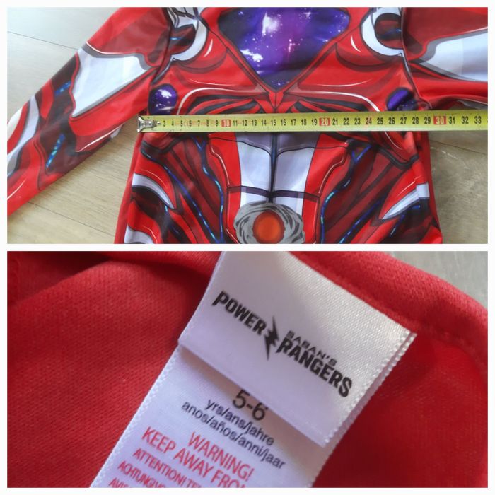 Power rangers strój przebranie kostium kombinezon 5-6 lat 110-116