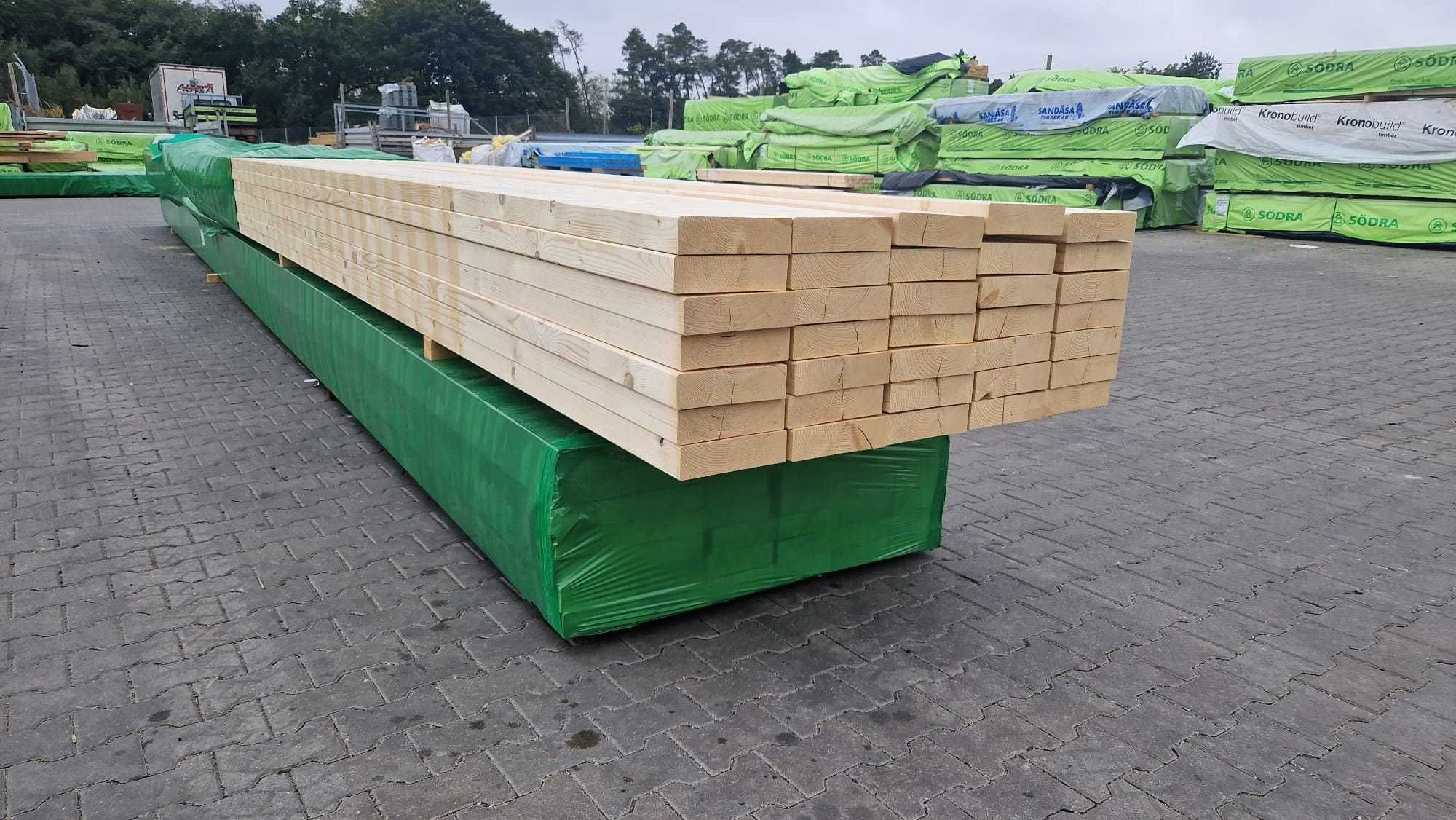 Drewno KVH suche, strugane świerkowe 13 m Cena przy zakupie na sztuki