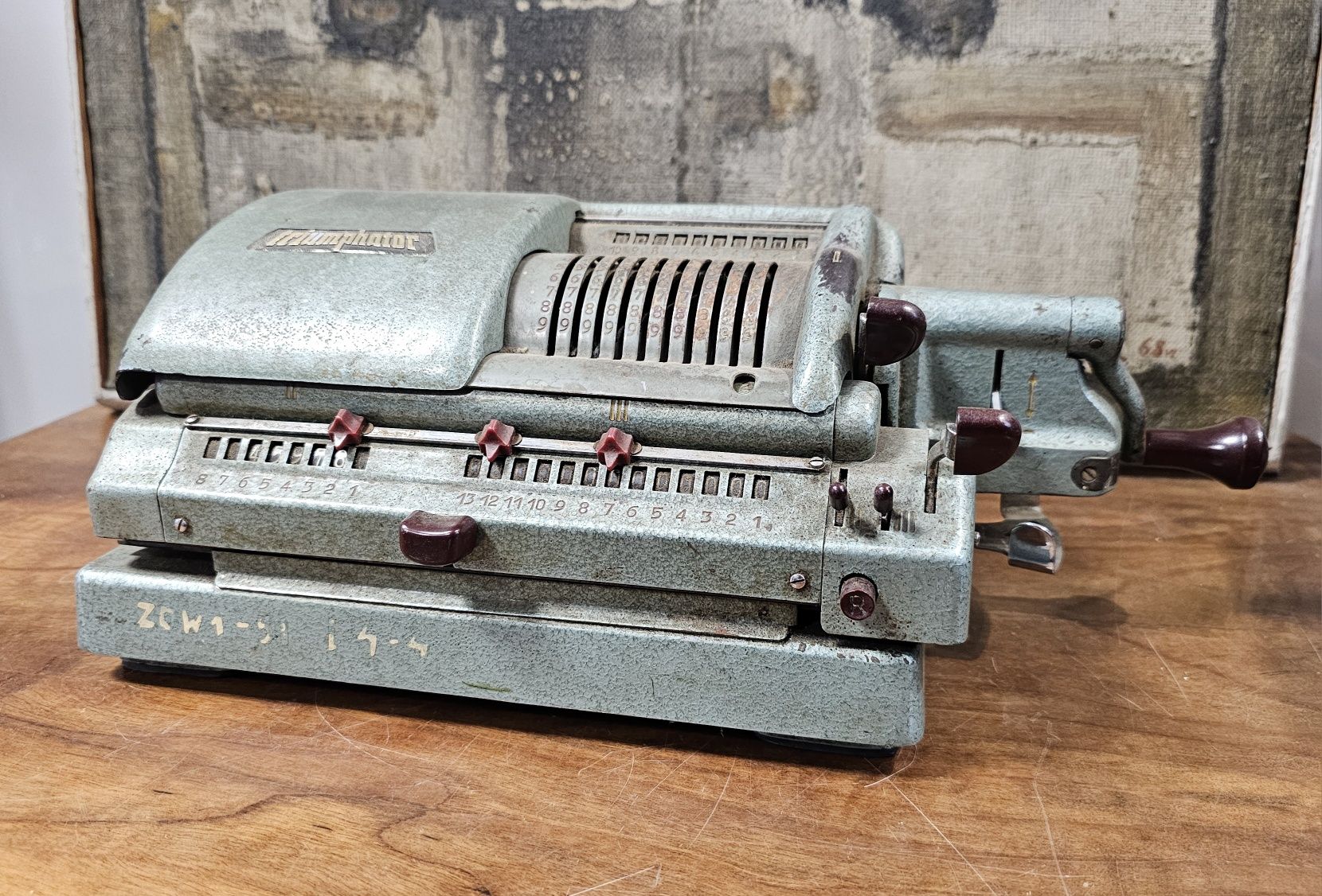 Stara maszyna do liczenia Triumphator - Vintage Prl